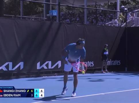 商竣程/张之臻6-3/6-7（6）/2-6米埃布登/拉姆中国组合抢七6-4