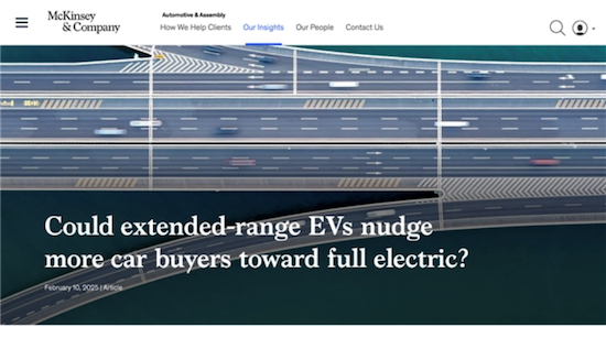麦肯锡指明全球增程发展趋势 赛力斯超级增程或为技术典范
