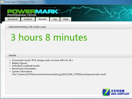 雷神G170SA-478G1T 续航时间