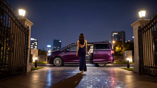 智界V9或首发侧向互动迎宾光毯，模拟动态交互与车门联动