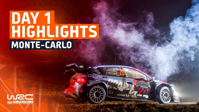 WRC蒙特卡罗站首日埃文斯领先,小索尔伯格44秒优势领跑