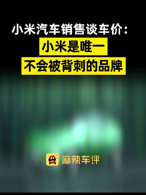 独家采访！小米汽车销售谈车价：小米是唯一不会被背刺的品牌，小米SU7两年未降价