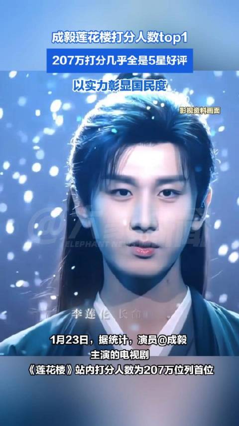 打分人数top1！成毅莲花楼207万人评分9.4