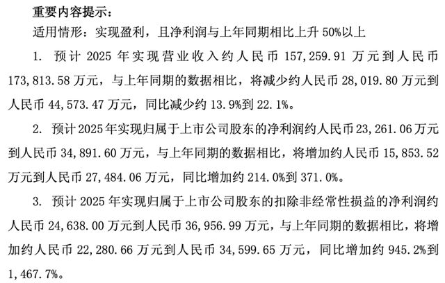 （截图来自2025年业绩预告）