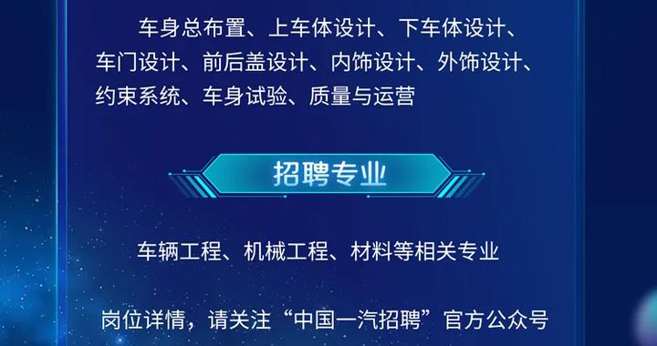 中国一汽研发总院发布2026全球校园招聘