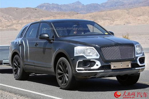 宾利首款SUV车型Bentayga 最新谍照 年底发布--汽车
