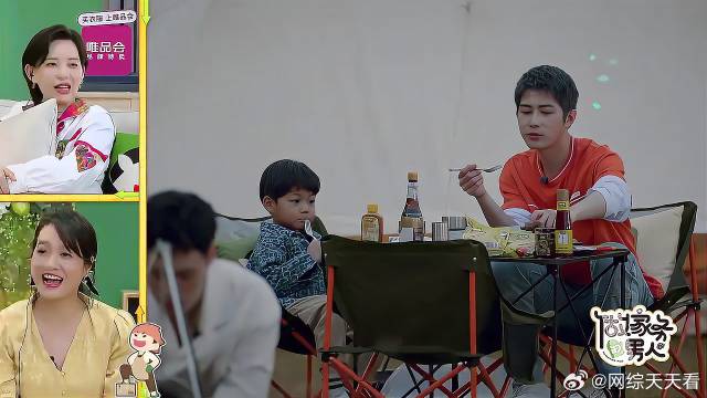 陈学冬带娃主打随意，肉咬不动不让孩子吐，笑死了！