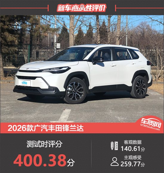 2026款广汽丰田锋兰达新车商品性评价