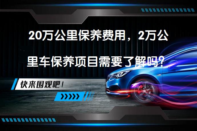20万公里保养费用，2万公里车保养项目需要了解吗？