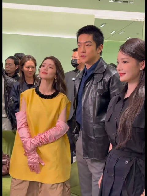 李沁陈昊宇同框亮相prada活动，屈楚萧陈昊森出席