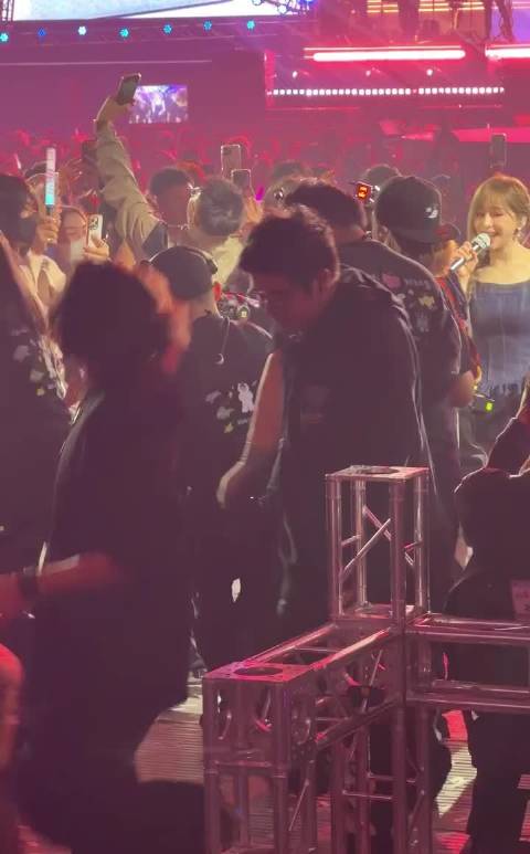 周渝民一家三口与陈乔恩夫妇同看王心凌演唱会