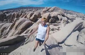 不走寻常路！牛人千米高绝壁徒手行走