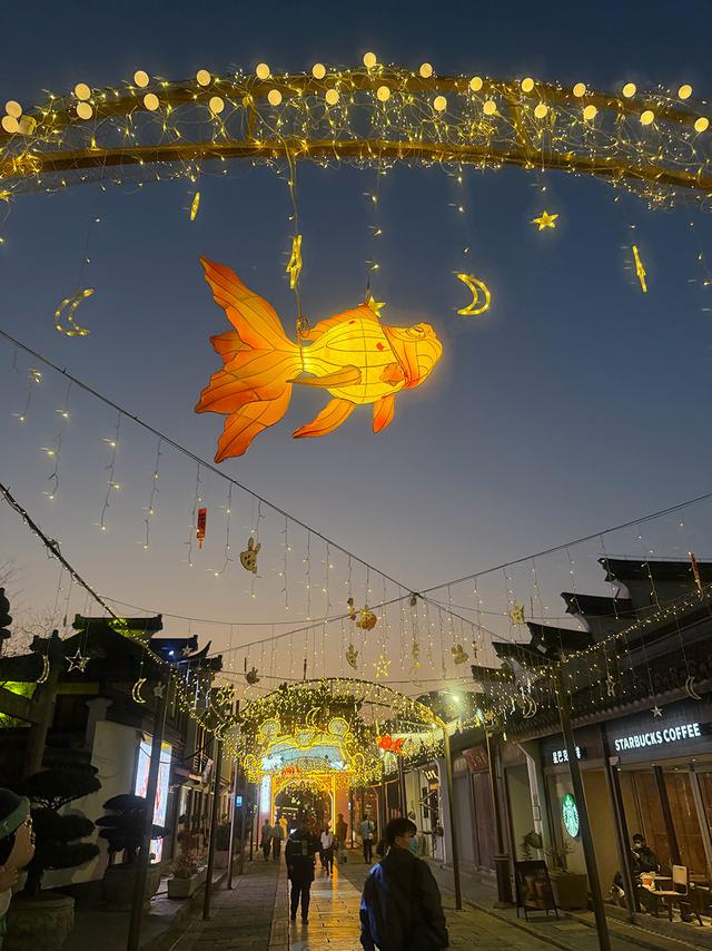 2026年1月16日晚，上海市松江区泗泾古镇夜景。 澎湃新闻记者 邹娟 摄