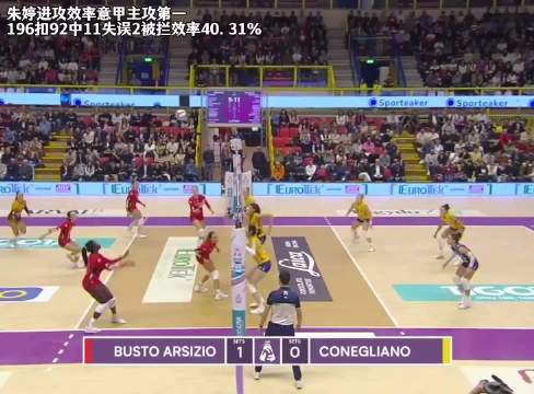 进攻封神！朱婷进攻效率意甲主攻第一，难以撼动的王者