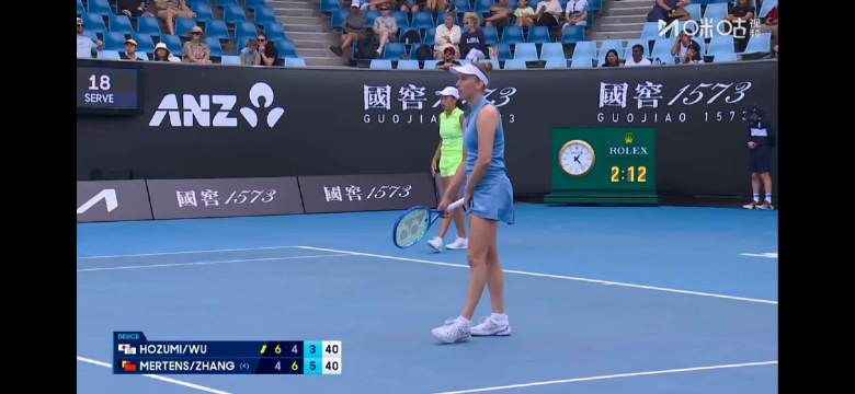 张帅梅尔滕斯逆转晋级澳网女双四强