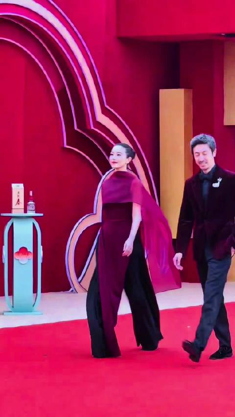 高圆圆张鲁一亮相中国电视剧盛典，高圆圆穿越南设计师品牌优雅吸睛