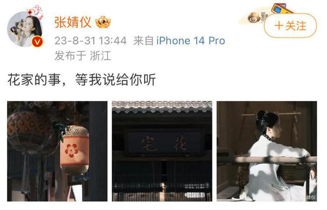 张婧仪发布新作《惜花芷》杀青