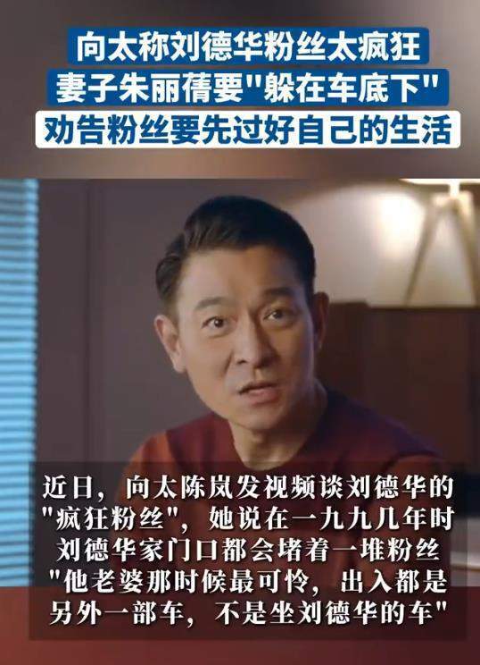 向太曝刘德华早年粉丝很疯狂，拿棍子围堵大巴，妻子朱丽蒨要“躲要车底下”