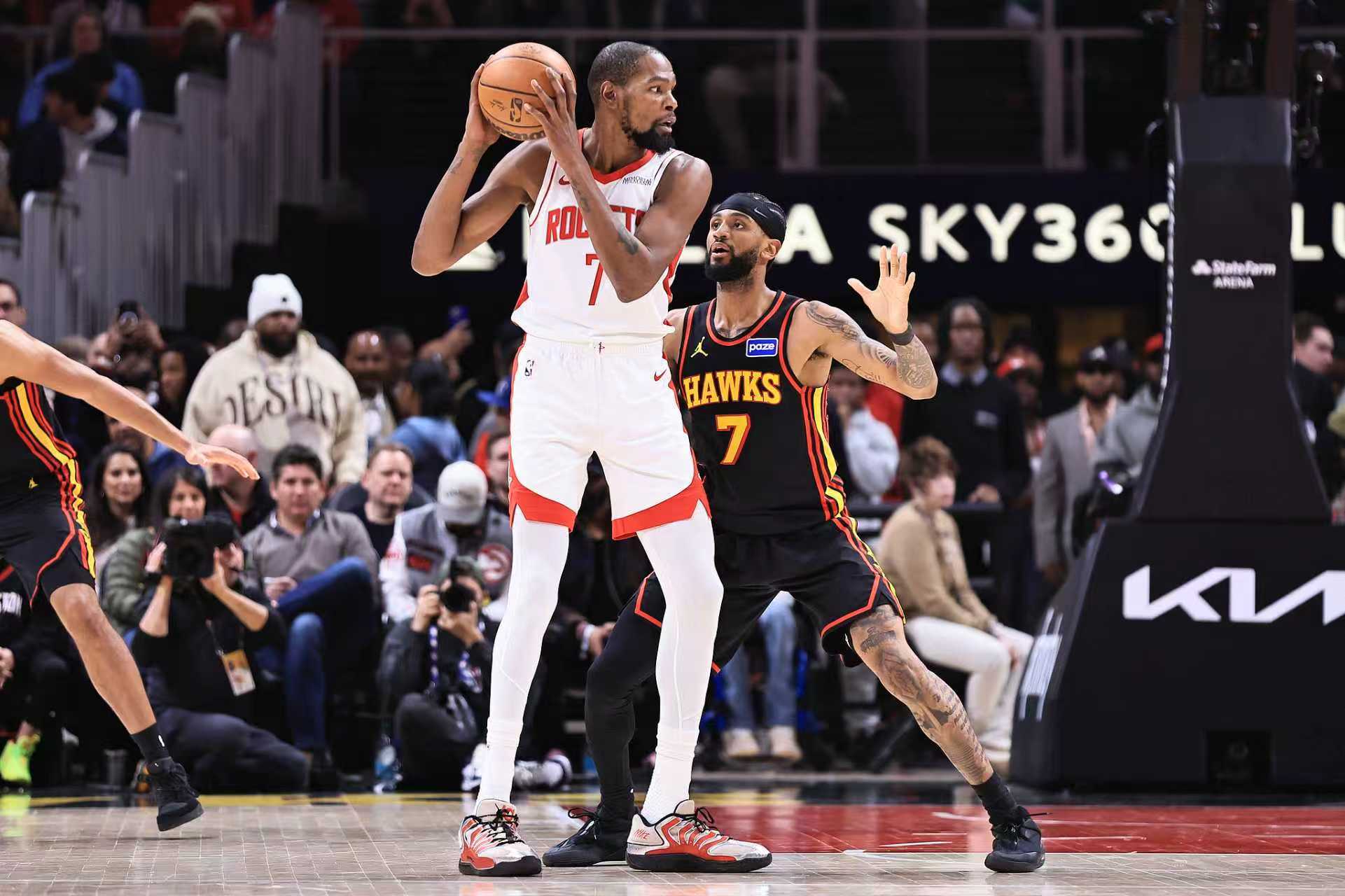 火箭最多领先22分拒连败:杜兰特单节16分 探花5帽生涯新高