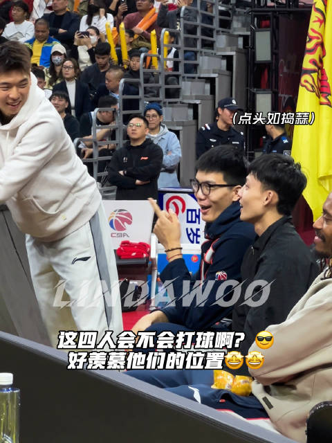 这四个人会不会打球啊？好羡慕他们的VVVIP座位