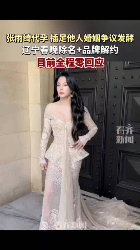 张雨绮涉代孕及插足婚姻遭辽宁春晚除名品牌解约