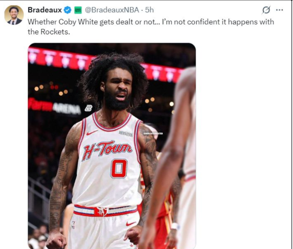 休媒：火箭不会要科比怀特，因其防守不好，谢泼德的防守已是灾难