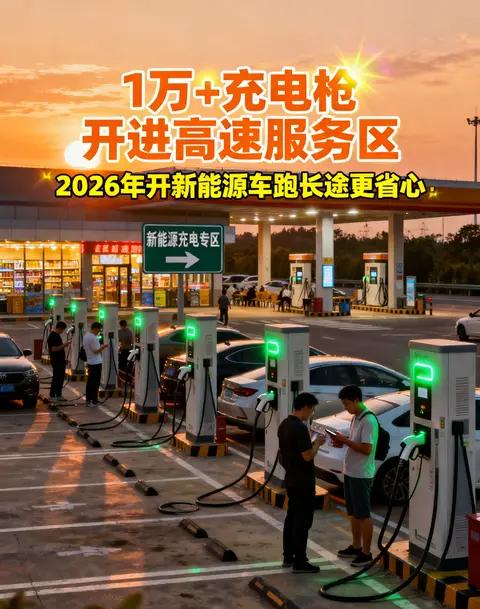 1万+充电枪开进高速服务区！2026年开新能源车跑长途更省心
