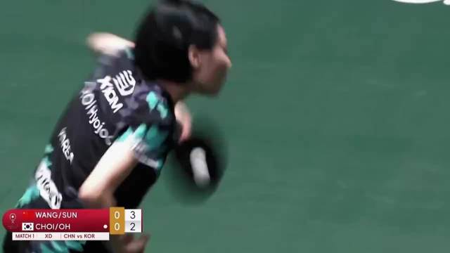 孙颖莎王楚钦默契配合快攻制胜