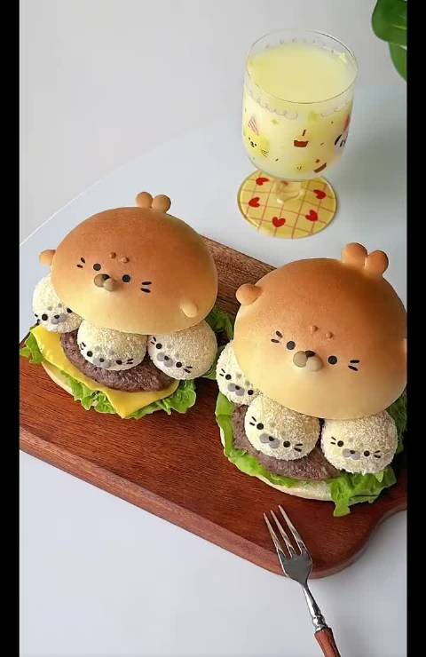 自制海豹巨无霸汉堡