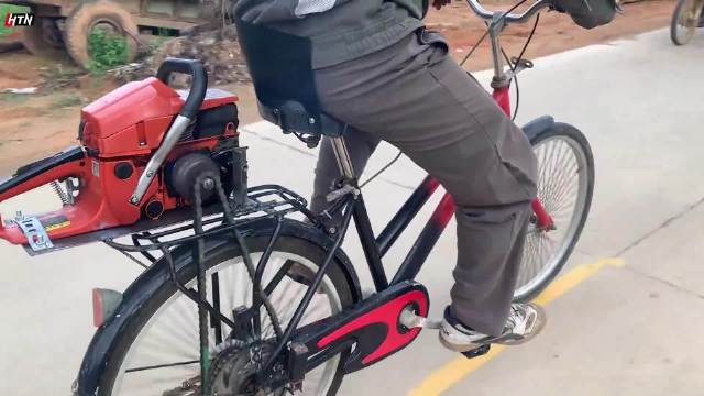 用油锯驱动自行车，这算不算机动车了