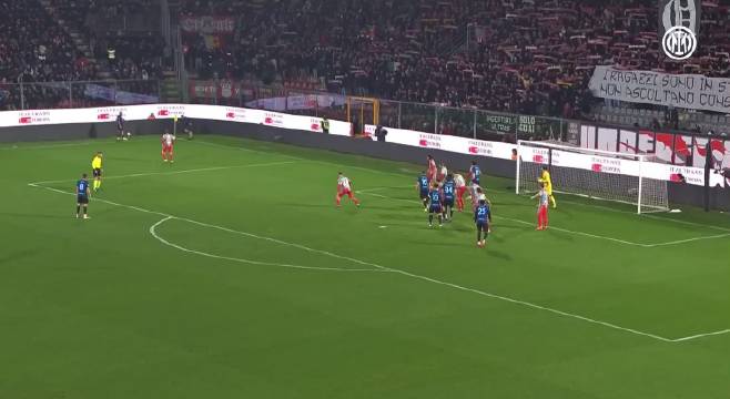 状态火热的劳塔罗头槌破门当选全场最佳