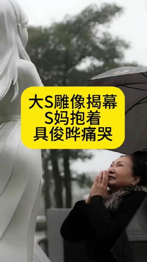 大S雕像揭幕，S妈抱着具俊晔痛哭