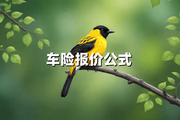 车险报价公式解析:2025最新计算方法与投保策略