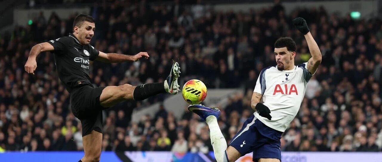 6轮1胜距榜首6分！曼城2比2热刺，谢尔基、塞梅尼奥破门，索兰克双响