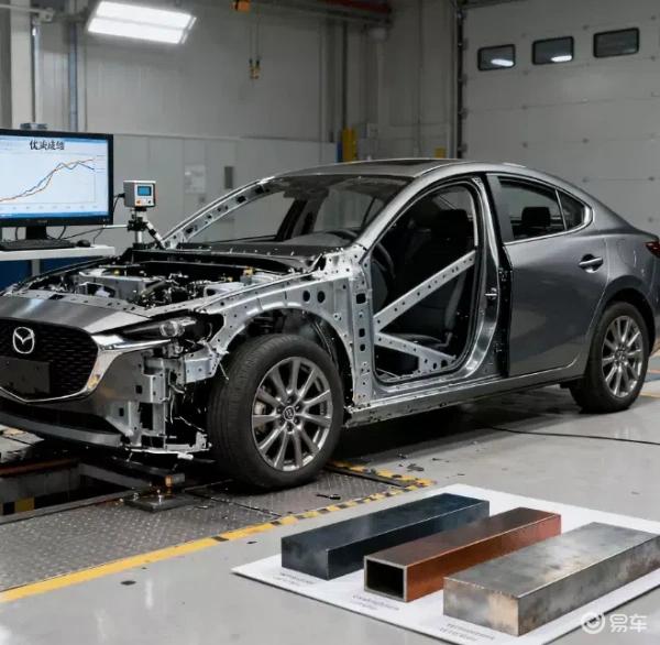 马自达3碰撞测试全优，高强度钢材是关键