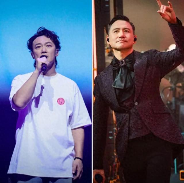 陈奕迅（左）与张学友。资料图