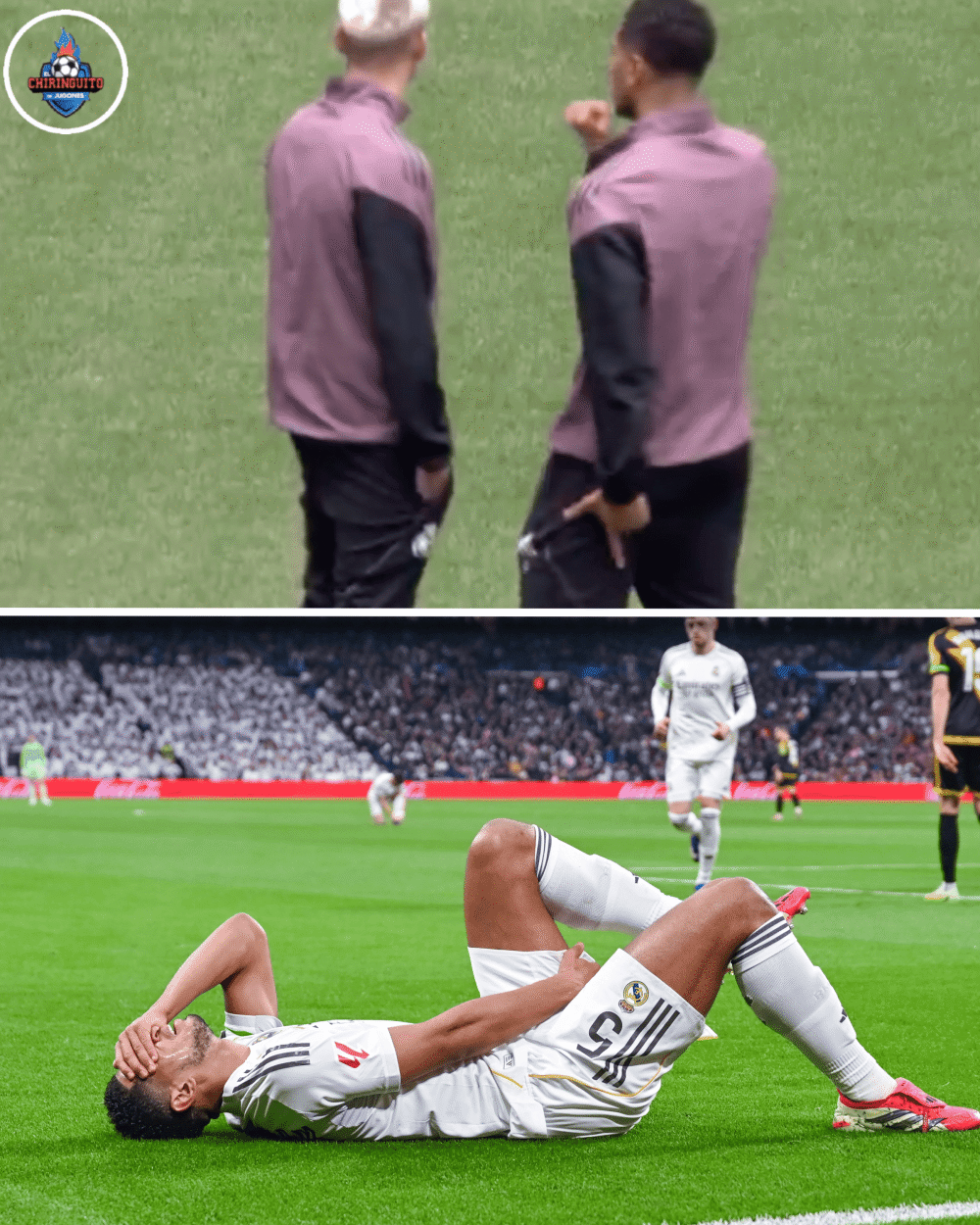 早有预兆？贝林厄姆赛前热身环节就捂着左腿半丁肌