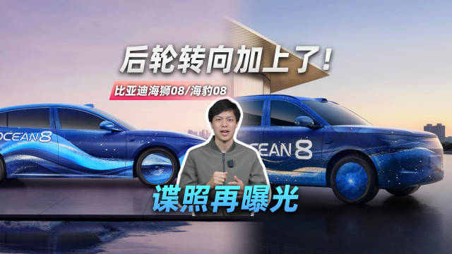 后轮转向加上了！比亚迪海狮08 海豹08谍照再曝光