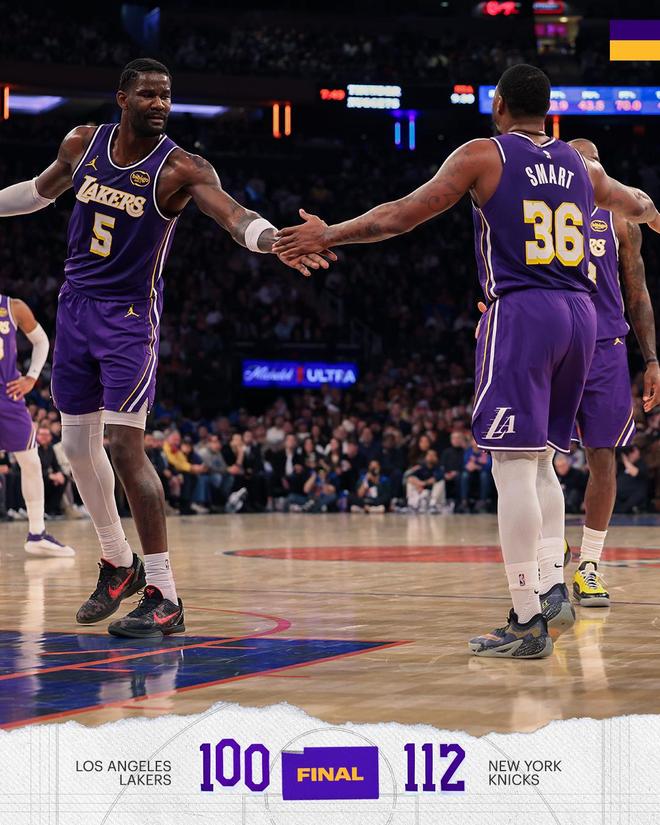 尼克斯3人20擒湖人6连胜 东契奇30158勒布朗2256