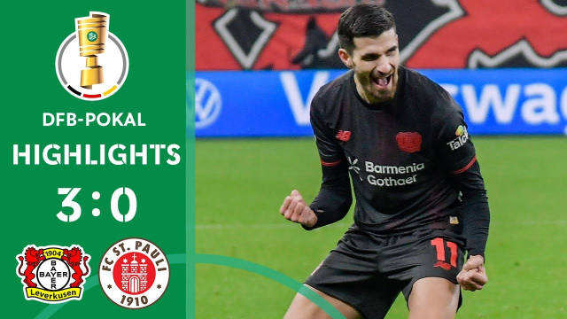 勒沃库森3-0胜圣保利晋级德国杯半决赛
