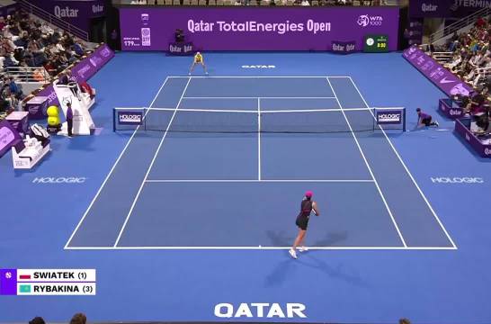 2024多哈决赛斯瓦泰克战胜莱巴金娜