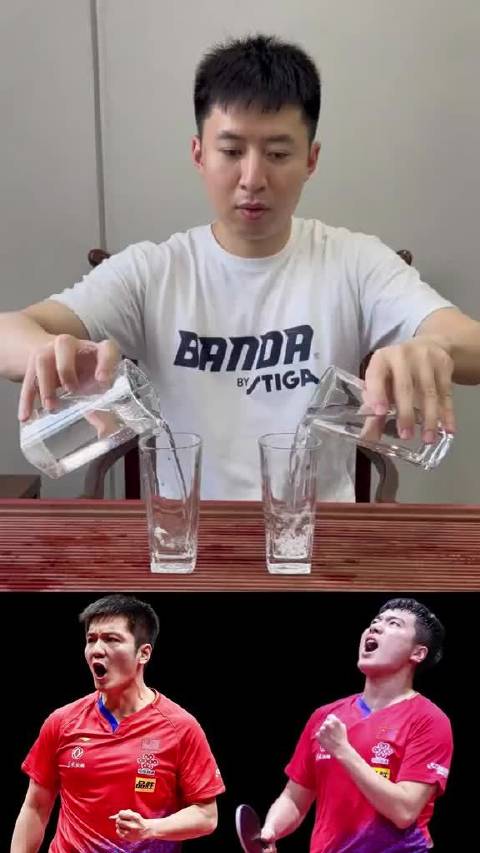 樊振东梁靖崑展开乒乓球技能测评，较量技术与意志