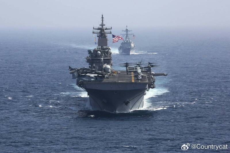 卫星显示美军林肯号等12艘军舰重兵逼近伊朗