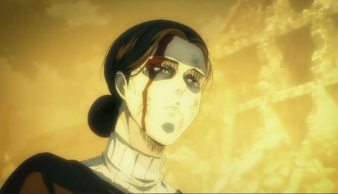 进击的巨人：久别重逢三笠满眼含泪，艾伦冷漠应战拿三爷当工具人