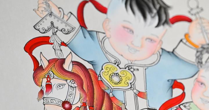 新春走基层｜年画绘新意 马年展新姿