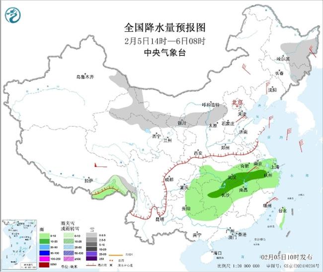 2026春运公报：寒潮影响中东部 江浙沪等地雨雪来扰