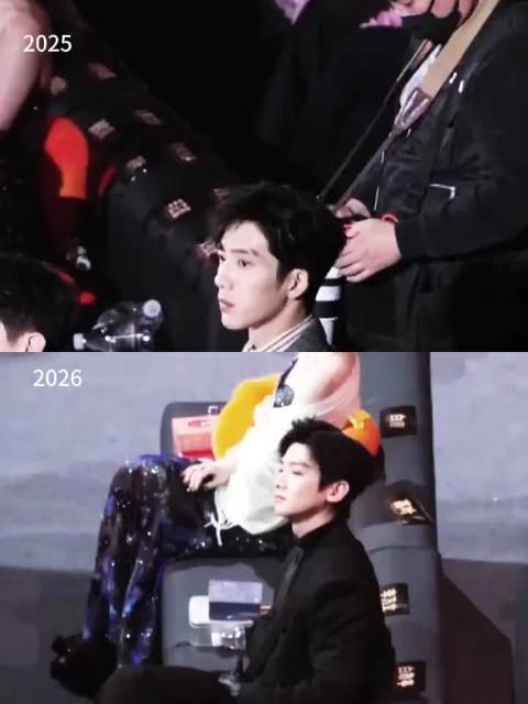 白敬亭连续两年微博之夜台下偷吃