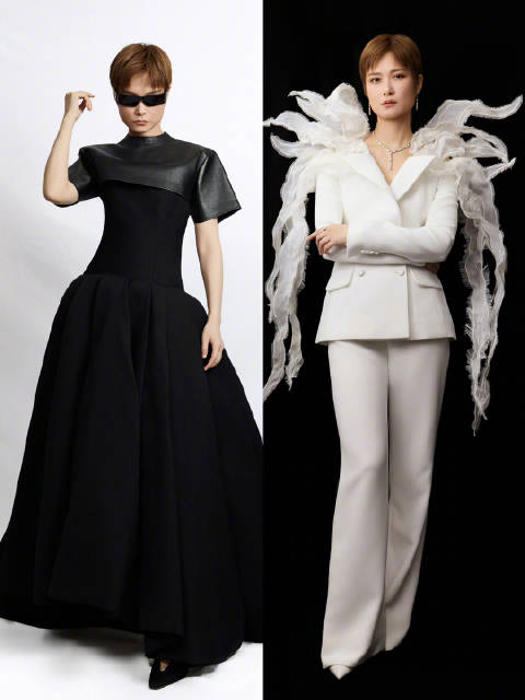 李宇春一黑一白把时尚的“刚与柔”玩明白了