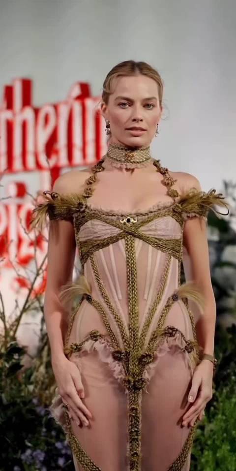 玛格特·罗比红毯造型解析，Dilara Findikoglu定制礼服亮相