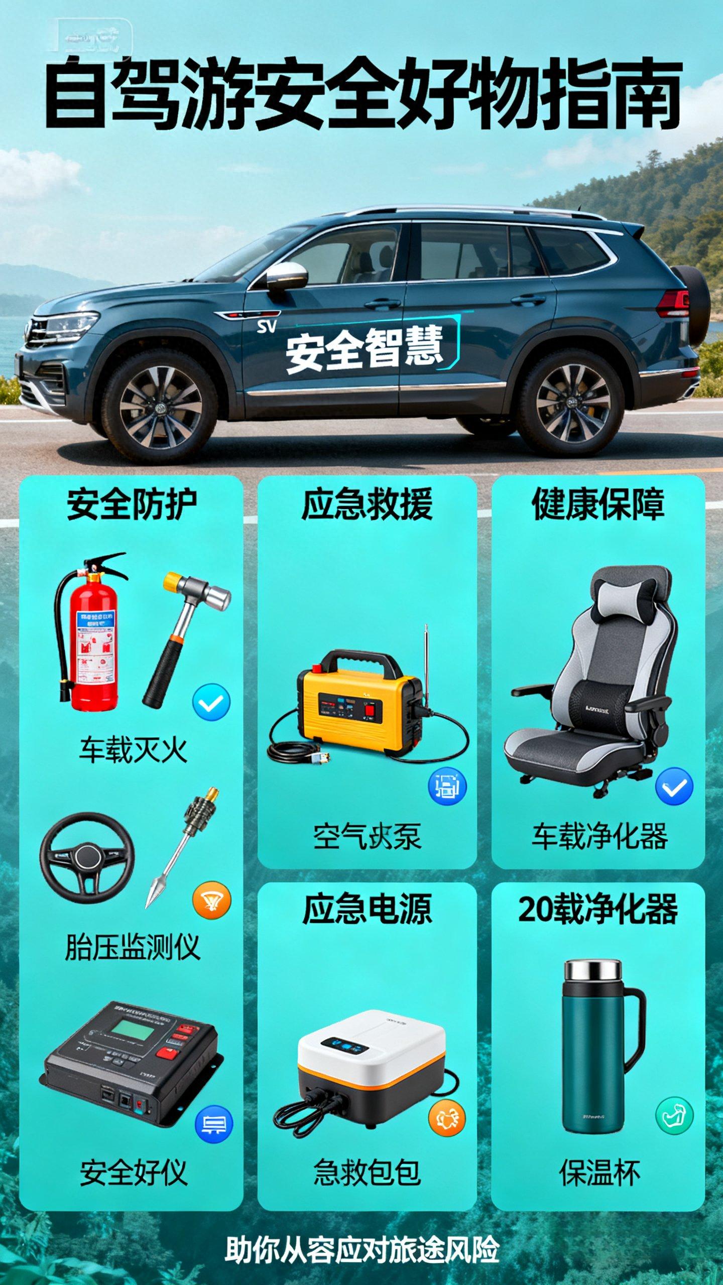 自驾游必备:20件车上\"救命神器\",关键时刻保平安